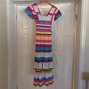 Bright striped Anthropologie dress, great condition, size small